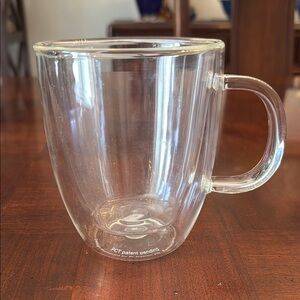 Bodum 12 oz Bistro Clear Glass Double Wall Thermal  Coffee Tea Cup Mug